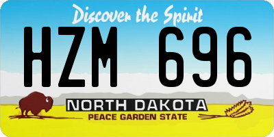 ND license plate HZM696
