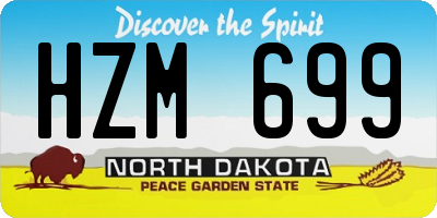 ND license plate HZM699