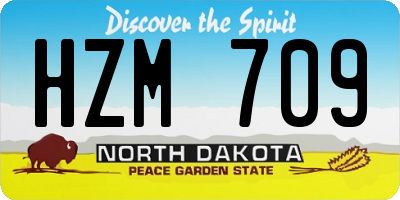 ND license plate HZM709