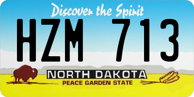 ND license plate HZM713