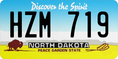 ND license plate HZM719