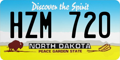 ND license plate HZM720