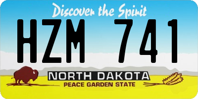 ND license plate HZM741