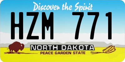 ND license plate HZM771