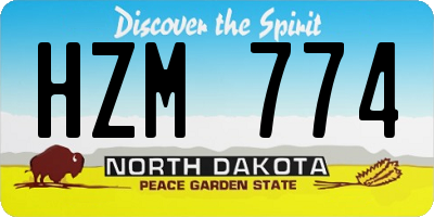 ND license plate HZM774