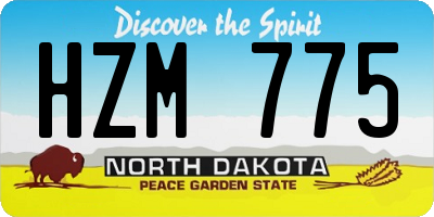 ND license plate HZM775