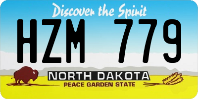 ND license plate HZM779