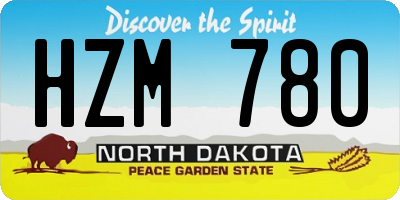 ND license plate HZM780