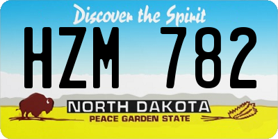 ND license plate HZM782