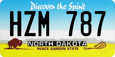 ND license plate HZM787