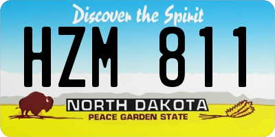 ND license plate HZM811