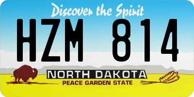 ND license plate HZM814