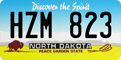 ND license plate HZM823