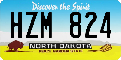 ND license plate HZM824