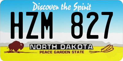 ND license plate HZM827