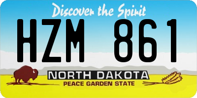 ND license plate HZM861