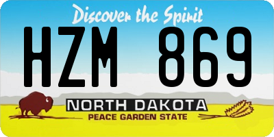ND license plate HZM869