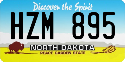 ND license plate HZM895