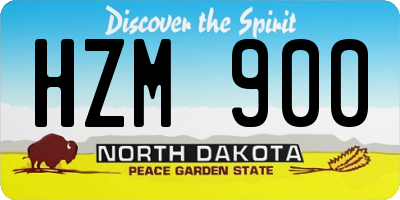 ND license plate HZM900