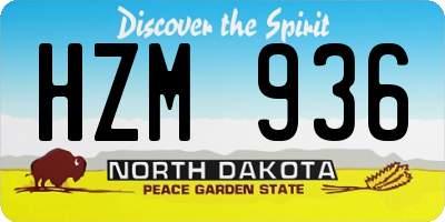 ND license plate HZM936