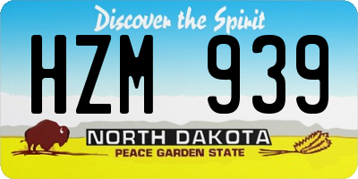 ND license plate HZM939