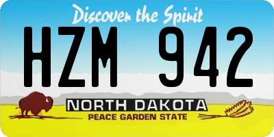 ND license plate HZM942