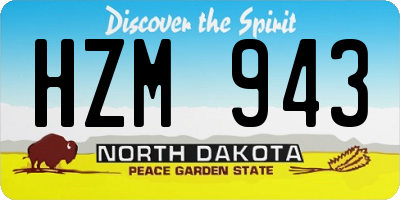 ND license plate HZM943