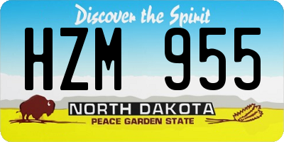 ND license plate HZM955