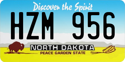 ND license plate HZM956