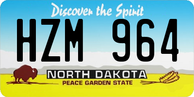 ND license plate HZM964