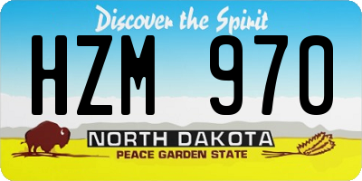 ND license plate HZM970