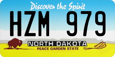 ND license plate HZM979