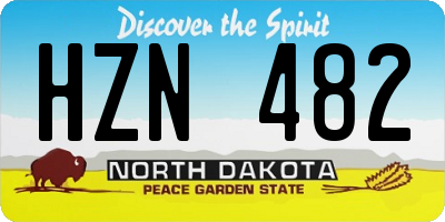 ND license plate HZN482