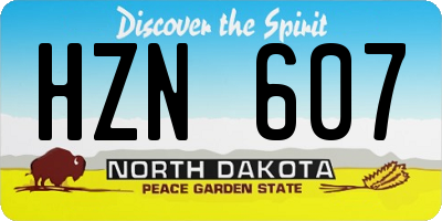 ND license plate HZN607