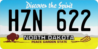 ND license plate HZN622