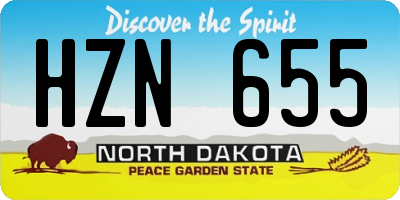 ND license plate HZN655