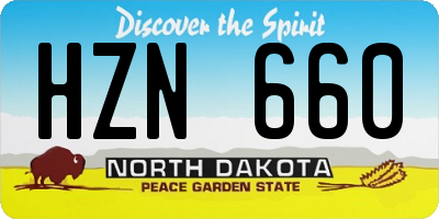 ND license plate HZN660