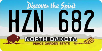 ND license plate HZN682