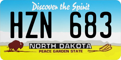 ND license plate HZN683