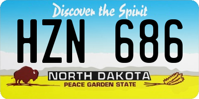 ND license plate HZN686