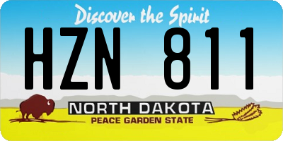 ND license plate HZN811