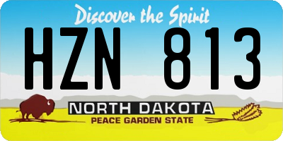 ND license plate HZN813