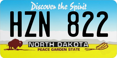 ND license plate HZN822