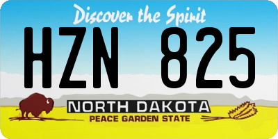 ND license plate HZN825