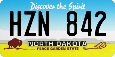 ND license plate HZN842