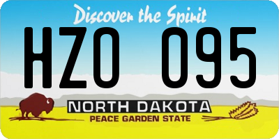 ND license plate HZO095