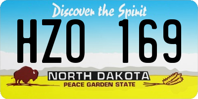 ND license plate HZO169