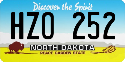ND license plate HZO252