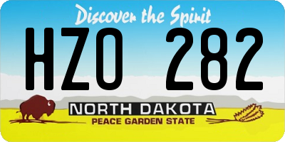 ND license plate HZO282