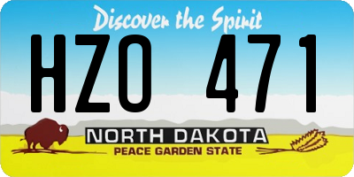 ND license plate HZO471